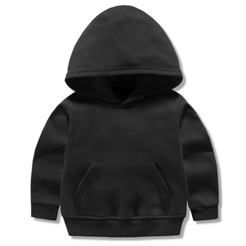 Toddler Sweatshirt Boys Girls Cotton Pullover Hoodie Casual Kids Long Sleeve Solid Fall Winter Hooded Tee Tops Blouse
