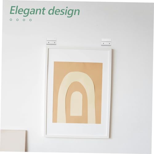 Image of HOMSFOU 4pcs Picture Frame Hangers Heavy-Duty Picture Hooks for Easy Installation Space Saving for Home Office Wall Decor Aesthetic Frame Hanging Hardware