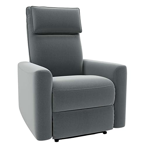 Recliner Chair with Padded Seat, Microfiber Manual Recliner Sofa Modern Recliner Chair Club Chair Home Theater Seating for Living Room Single Sofa Recliner Chair