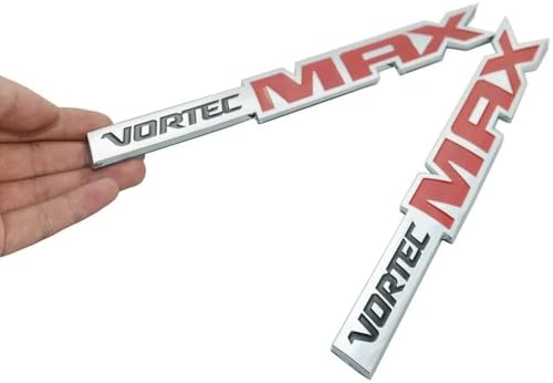 Image of 3Pcs Vortec MAX High Output Emblems Car Badges 3D Decal Replacement for Silverado (Chrome /Red)