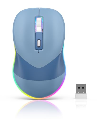 PEIOUS Wireless Jiggler Mouse for Laptop Keeps Computer Awake, Light Blue