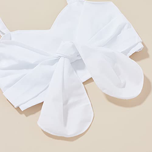 Toddler Baby Girls Ruffle Strap Top+Boho Floral Skirt Summer Outfit Clothes Two Piece Set(Shorts Skirt-Blue, 6-7T) #TOP2