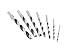 Fisch FSF-320791 Brad Point Drill Bit 7 piece Set Chrome Vanadium includes 1/8, 3/16, 1/4, 5/16, 3/8, 7/16 and 1/2 inch