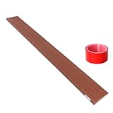 LIEKUMM 段差スロープ 室内 高さ2cm 耐荷重800kg 段差解消スロープ PVC材質 裁断可能 柔軟静音 滑り止め 室外 玄関 敷居 浴室 倉庫 車椅子 ロボット掃除機 ベビーカー 台車 高齢者 障害者 粘着テープ付き 赤茶色