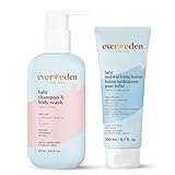 Evereden Baby Bathtime DUO: Baby Lotion for Newborn and 2-in-1 Newborn Shampoo and Body Wash Set - Soothing, Cleansing, & Hydrating Shampoo and Lotion