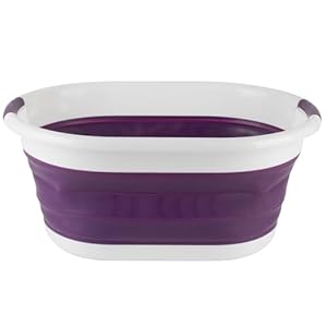 Beldray LA034816PUR Collapsible Laundry Basket – Foldable Clothes Basket, 37 L Washing Tub, Large Collapsible Laundry Bin with Carry Handles, Pop Up Laundry Hamper, Ideal for Camping/Festivals, Purple