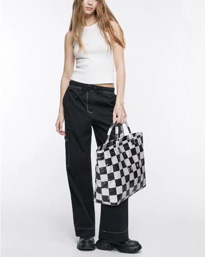 Image of PVC Tote Bag for Women Waterproof Plastic Jelly Tote Letter Print Hobo Handbag for Travel, Gift