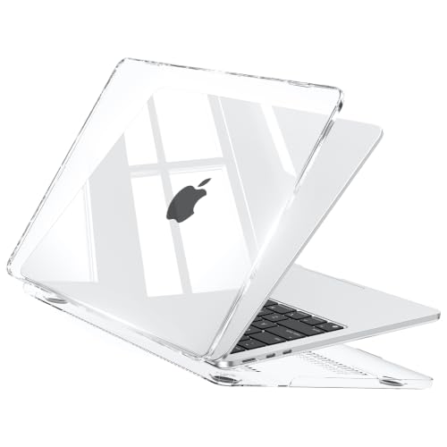 EooCoo Hülle für MacBook Air 13,6 Zoll M5 M4 M3 M2 2026-2022 Transparent – Ansicht 1