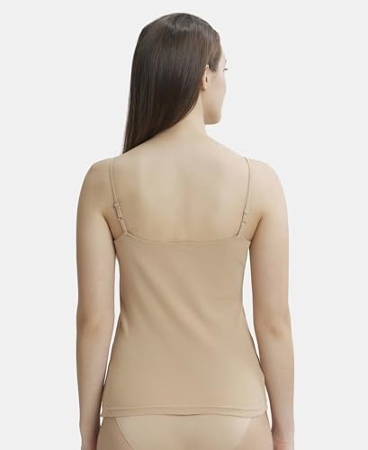 Image of Jockey 1487 Women Super Combed Cotton Rib Camisole with Adjustable Straps and StayFresh Treatment (Pack of 2)