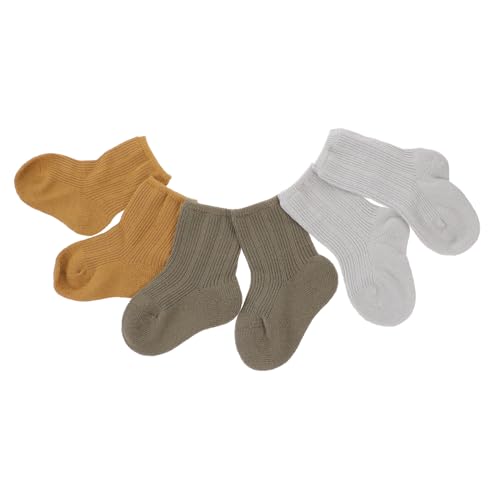 BESPORTBLE 3Pairs Winter Socks Warm Newborn Socks for Months Comfortable Mid Calf Design for Wear S Green