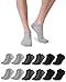 Produktbild Libella 12 Paar Sneaker Socken Herren 47-49,Herren Socken 47-49,Füsslinge Herren Kurzsocken Baumwolle Atmungsaktive Sportsocken in Schwarz Grau 47-50