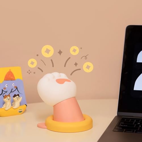 Lámpara de mesa nocturna pata de gato LED portátil USB miniatura 6