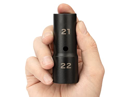 Image of TEKTON 1 /2 Inch Drive 21 x 22 mm Impact Flip Socket | SIF22122