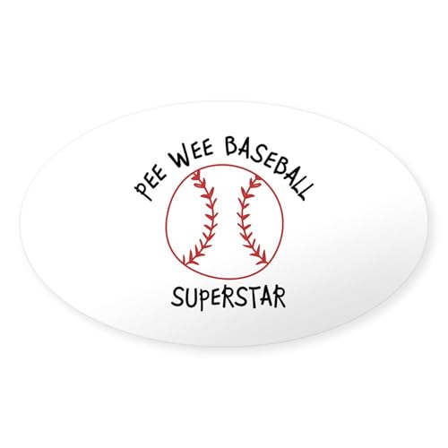 CafePress Pee Wee Baseball Sticker Oval Car Bumper Sticker