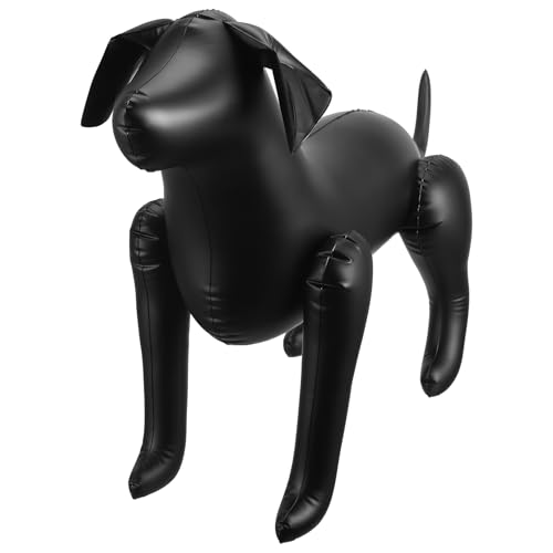 Toddmomy Inflatable Dog Mannequin - Black Waterproof PVC Self-Standing Medium Dog Dress Form for Pet Clothing Display E-Commerce Photography Trade Shows Labrador Doberman