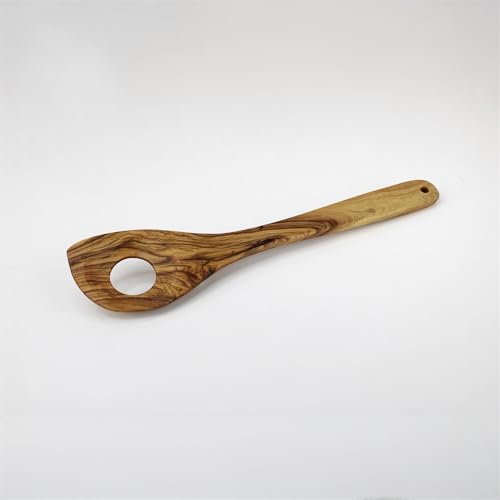 Kochlöffel gelocht aus Olivenholz 30 cm – Handgefertigt & nachhaltig – Ideal zum Abgießen & Rühren – Natürlicher Küchenhelfer von Cartava