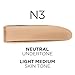 L'Oreal Paris True Match Super-Blendable Foundation, Medium Coverage Liquid Foundation Makeup, N3, Light Medium, 1 Fl Oz