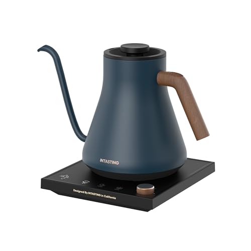 intasting �d�C�P�g�� �R�[�q�[ 1°C�P�ʂ̐������� �h���b�v �R�[�q�[�|�b�g �׌��h���b�v LED�\���p�l�� �d�C�|�b�g �h���b�v �|�b�g �ۉ��@�\ �󕰂��h�~ �R���p�N�g0.9L 1200W �N���X�}�X �V�N �v���[���g�p (�u���[-�؂̃n��