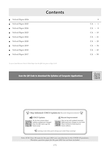 Image of Oswaal ICSE 10 Previous Years' Solved papers | Year-wise (2017-2026) | Class-10 | Computer Applications | For 2027 Exam | Oswaal AI (CISCE Question Papers)