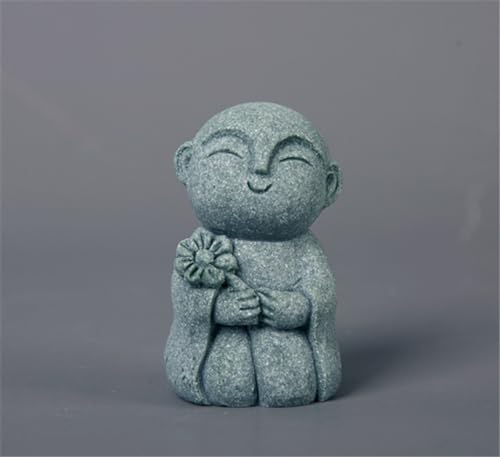 お地蔵さん 和尚さん 禅の意 可愛い 祈り 癒し おじぞうさま守り神みかげ石 縁の良い置き物 御影石 仏像 (お座りのお地蔵様)