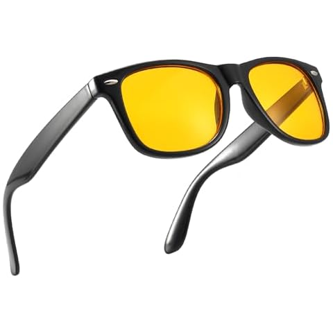 GLCLRS Oversized Blue Light Blocking Glasses, Yellow Tinted Eyeglasses, Blue Light Filter for Enhanced Clarity and Reduced Eye Strain (Yellow) Cover