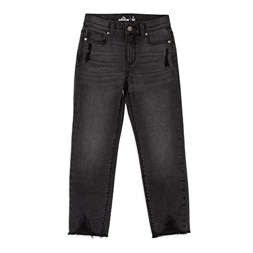 Jordache Girls High Rise Premium Vintage Straight Ankle Jeans (Black, Size 8)