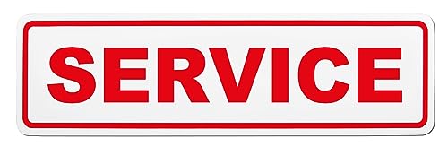 LOHOFOL Placa magnética SERVICE | Cartel magnético | varios tamaños disponibles (45 x 13 cm, rojo)