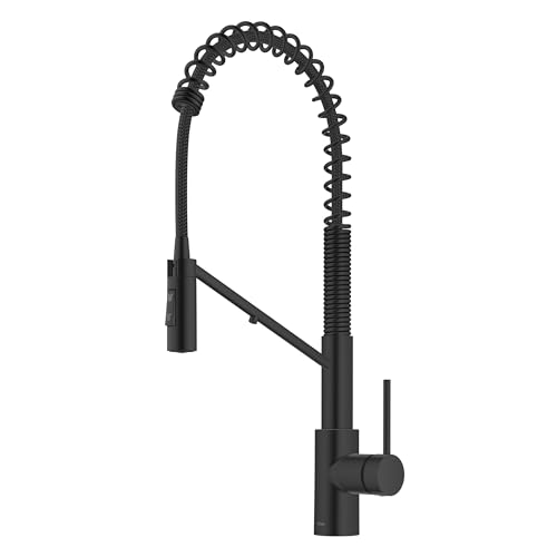 Image of KRAUS Oletto 2-in-1 Commercial Style Pull-Down Single Handle Water Filter Kitchen Faucet for Reverse Osmosis or Water Filtration System in Matte Black, KFF-2631MB