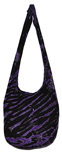 Image of TIE DYE Bohemian Hipster Hobo Boho Hippie Crossbody Bag Purse Black Tone 39 inch