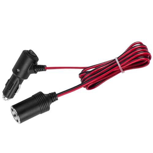 Cable de extensión de coche con botón de encendido/apagado máximo de 180 W para cargadores de coche, aspiradoras, ventiladores, luces LED
