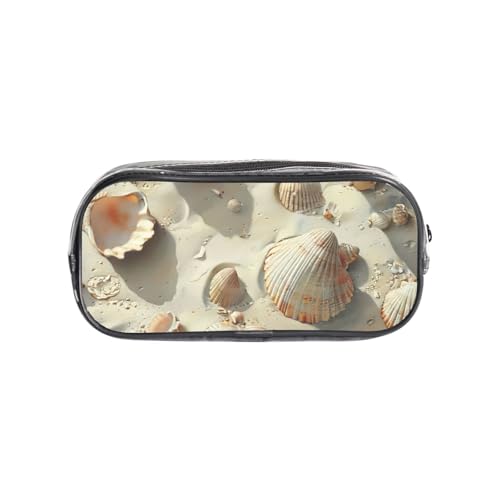 Bkdogkt Clear Storage Bag with Sand Shells Print