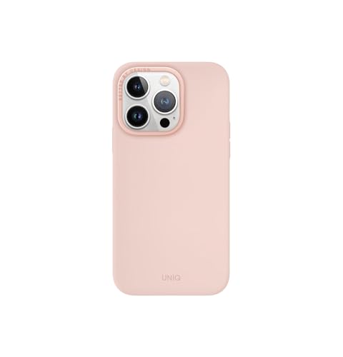 UNIQ Lino Hue Coque de téléphone compatible avec iPhone 15 Pro, charge magnétique MagClick, rose