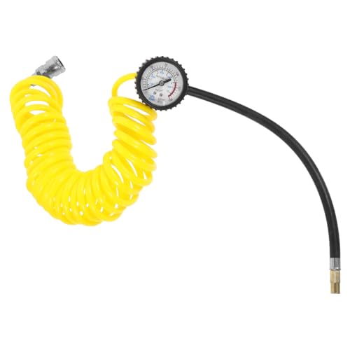 FIXOSHEE Tuyau De Compresseur D'air En Pu à Ressort 5 Mètres Raccord Femelle Métal Résistant à L'usure Flexible Pour Compresseurs D'air Pneumatiques Utilisation Polyvalente