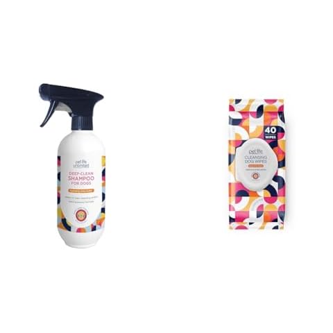 Pet Life Unlimited Dog Spray Shampoo & Cleansing Dog Wipes, Bergamot Apple (40 ct) Bundle - Dog Shampoo and Conditioner Foaming 2-in-1 Spray - Dog Grooming Wipes for Cleansing & Deodorizing Pet Wipes Cover