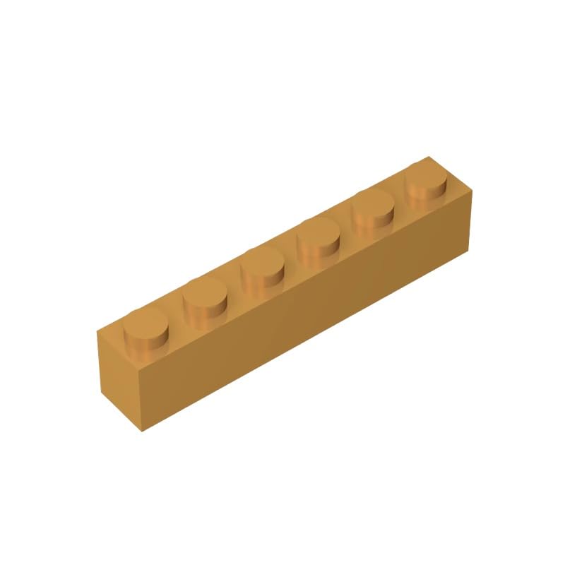 3009 Basic Bricks Brick 1x6 50 Pieces GDS-535 Compatible with Lego Building Blocks Color:Pearl Gold โ image 1