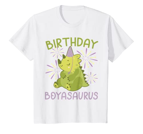 Kids Birthday Boy Dinosaur Lover Boyasaurus T-Shirt