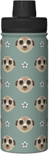 水筒 500ml 人気 ミーアキャットの親子 保温水筒 軽量タイプ ステンレススチール ウォーターボトル コーヒー携帯 真空断熱 二重構造 漏れない 大人 子供用 18オンス