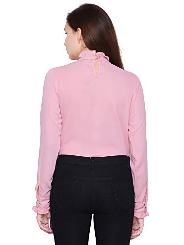 Image of MIZAGO Women's Half Sleeve Embroidered White Shirt