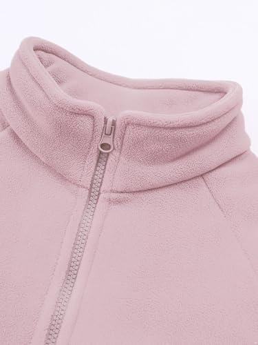 Kids Girls Casual Thermal Jackets Fleece Sweatwear Long Sleeve Stand Collar with Pockets Lightweight Outerwear4