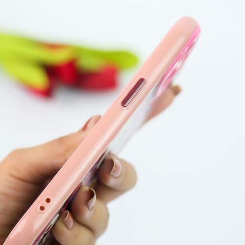 Image of Peeperly Back Cover Case for iPhone 13 Pro Max Soft TPU, Shockproof Protective Vibrant Power Girls Puff Case for Girls & Women(Pink)