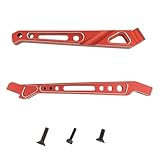 Aluminum Front & Rear Set for Arrma 1/8 Typhon 6S BLX, Outcast 6S BLX, Notorious 6S – Heavy Duty Upgrade, Replaces ARA320555 (Red)