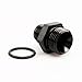 AC PERFORMANCE Aluminum -8 AN Flare to -10 AN ORB O-ring Boss Port Male Fuel Pump Rail Adapter High Flow Radius, Black