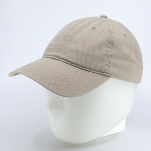 Image of Classic Washed Cotton Baseball Cap - Vintage Adjustable Dad Hat, Curved Bill for Men Women, Outdoor Everyday Wear