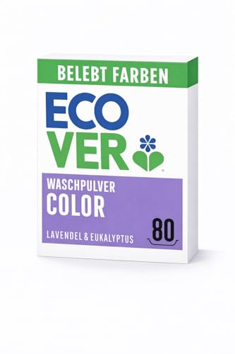 Ecover Color Waschpulver Waschmittel Duftrichtung: Frischer Lavendel & Eukalyptus 1 x 80 Waschgänge 1 x 4 kg