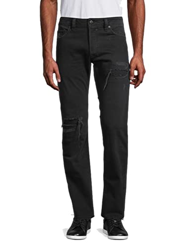 Diesel Safado Jean stretch en denim noir Destroyed pour homme, Noir , 36W x 34L