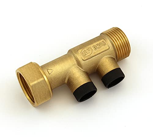 Clapet Droit EA anti pollution NF avec Bouchons Plastique, Femelle-Mâle 20x27 3/4", 78mm Longueur Cover