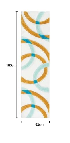 Image of 2x6 ft Plush Shag Rug - Non-Slip Runner for High-Traffic Areas, Perfect for Entryways, Kitchens, and Compact Layouts