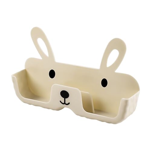 Soporte de pared para gafas de sol, organizador de gafas sin perforación, estante decorativo para gafas de sol en forma de conejo para entrada, sala de estar, baño, dormitorio, alquiler, armario
