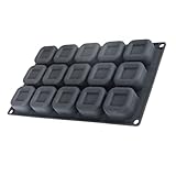 Oxxggkao Moules carrés professionnels à 15 compartiments pour petits gâteaux au fromage et gelées, moules de cuisson en silicone pour desserts superposés