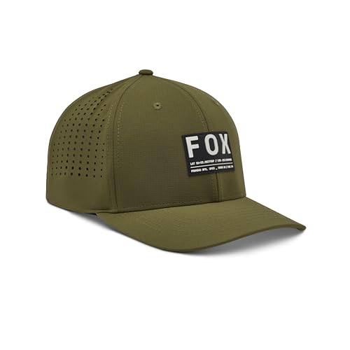 Fox Racing Non Stop Tech Flexfit Chapeau, Vert Olive, S/M Homme